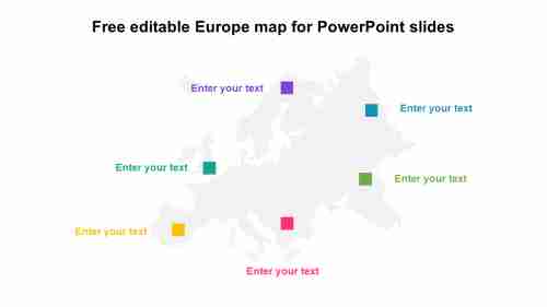 Free editable Europe map for PowerPoint slides